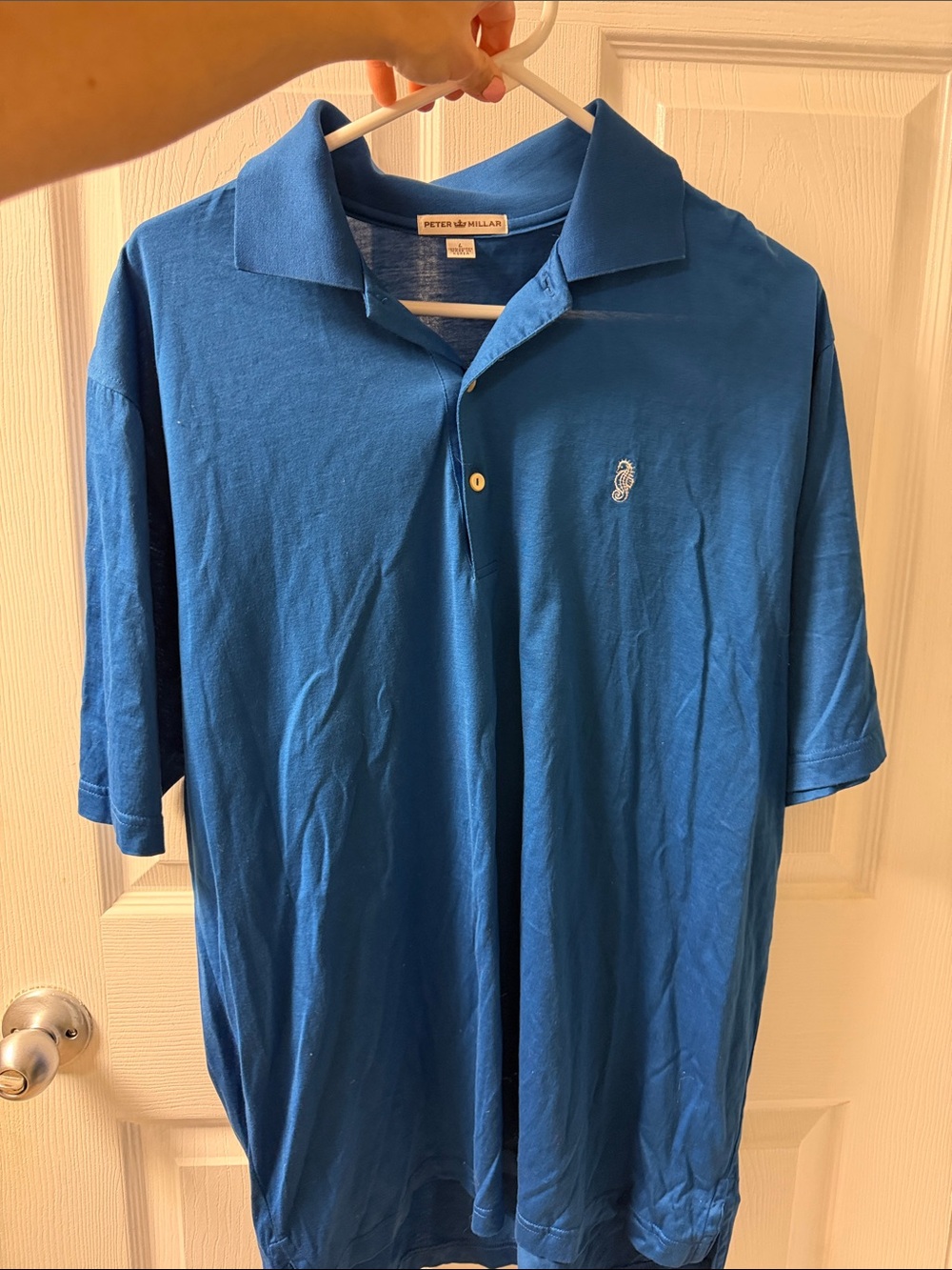 Peter Millar Royal Blue Short Sleeve Polo